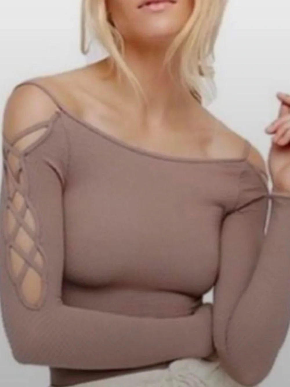 Free People Intimately Ribbed Square-Neck Top — Brown
